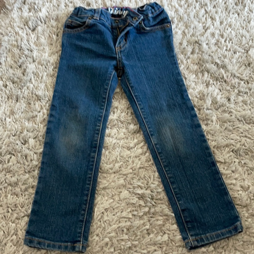 Skinny blue jeans!
